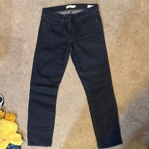 Tory Burch Designer Women's Dark Blue Cropped Skinny Jeans